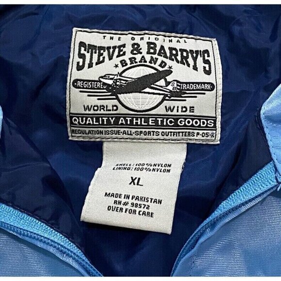 Steve & Barry's Nylon Jacket Sixe XL Full Zip Blue - Picture 4 of 6
